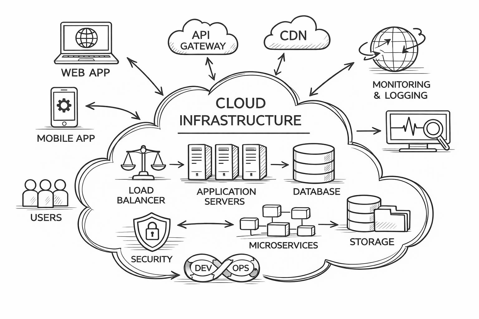 Sketch of a modern cloud